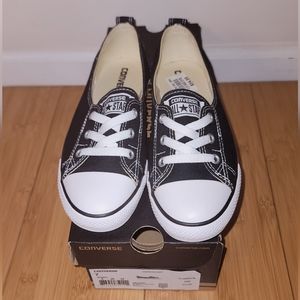 New Womens size 7 Converse Chuck Taylor All Star Dainty Ballet Lace Slip Black